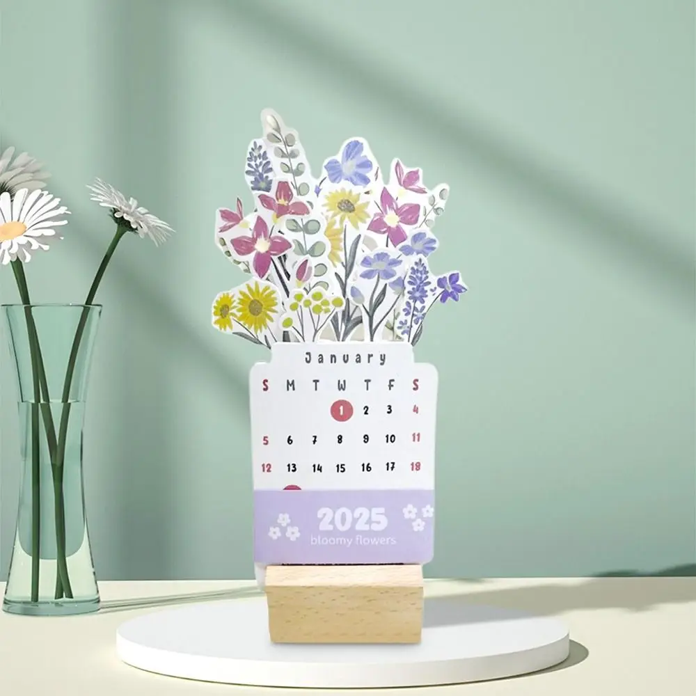 花の花瓶の形をしたカレンダー,オフィスの装飾,カウントダウンカレンダー,月間プランナー,新年の贈り物