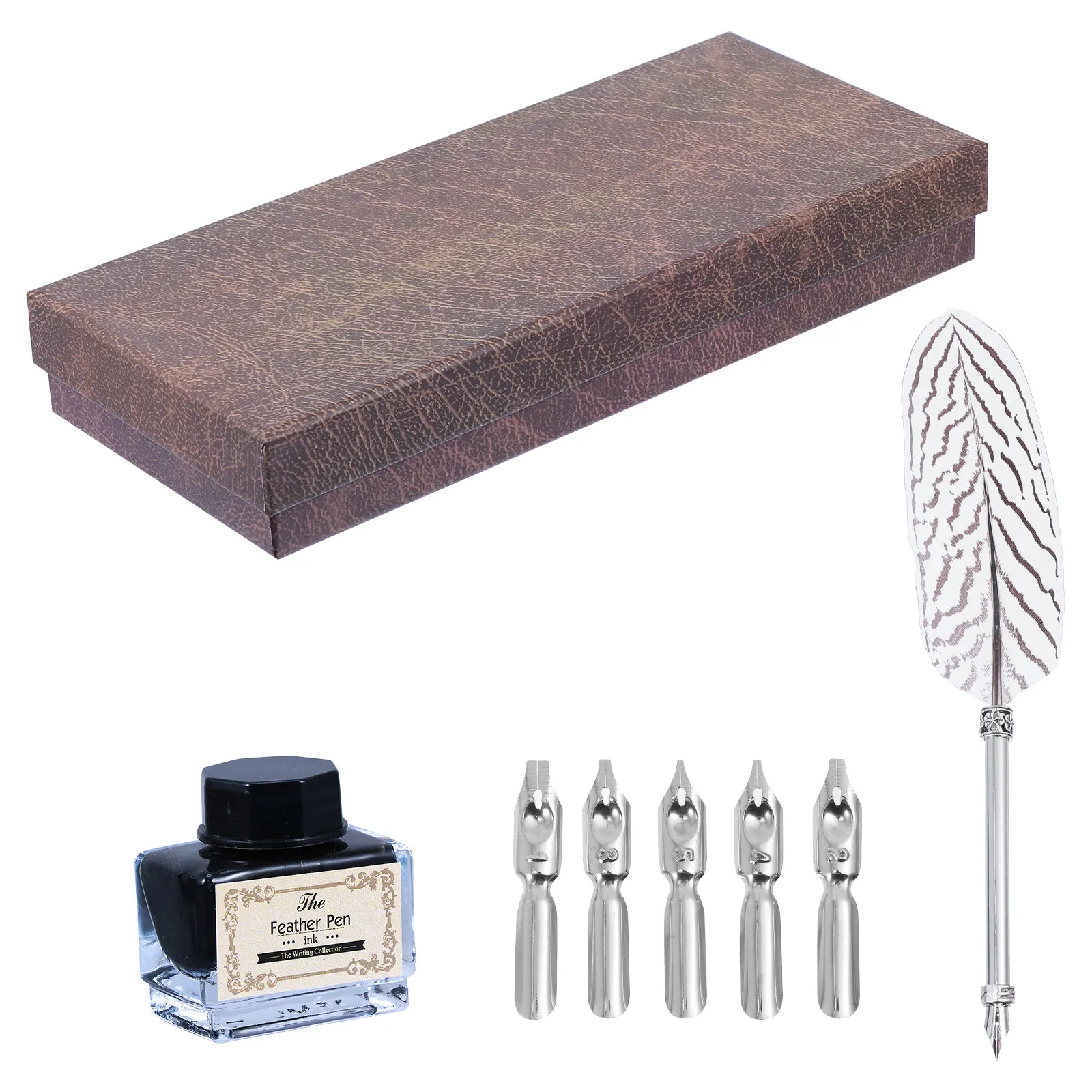 

1Set Dip Pen Set Luxury Writing Gift Kit with Replacement Nibs Smooth Control Stable Grip for Calligraphy