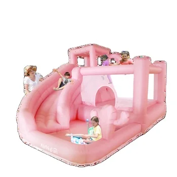 

Modern Luxury Pink Inflatable Bounce House for Kids Factory-Supplied Wedding Party Game Baby Pastel Nylon Jumping Castle