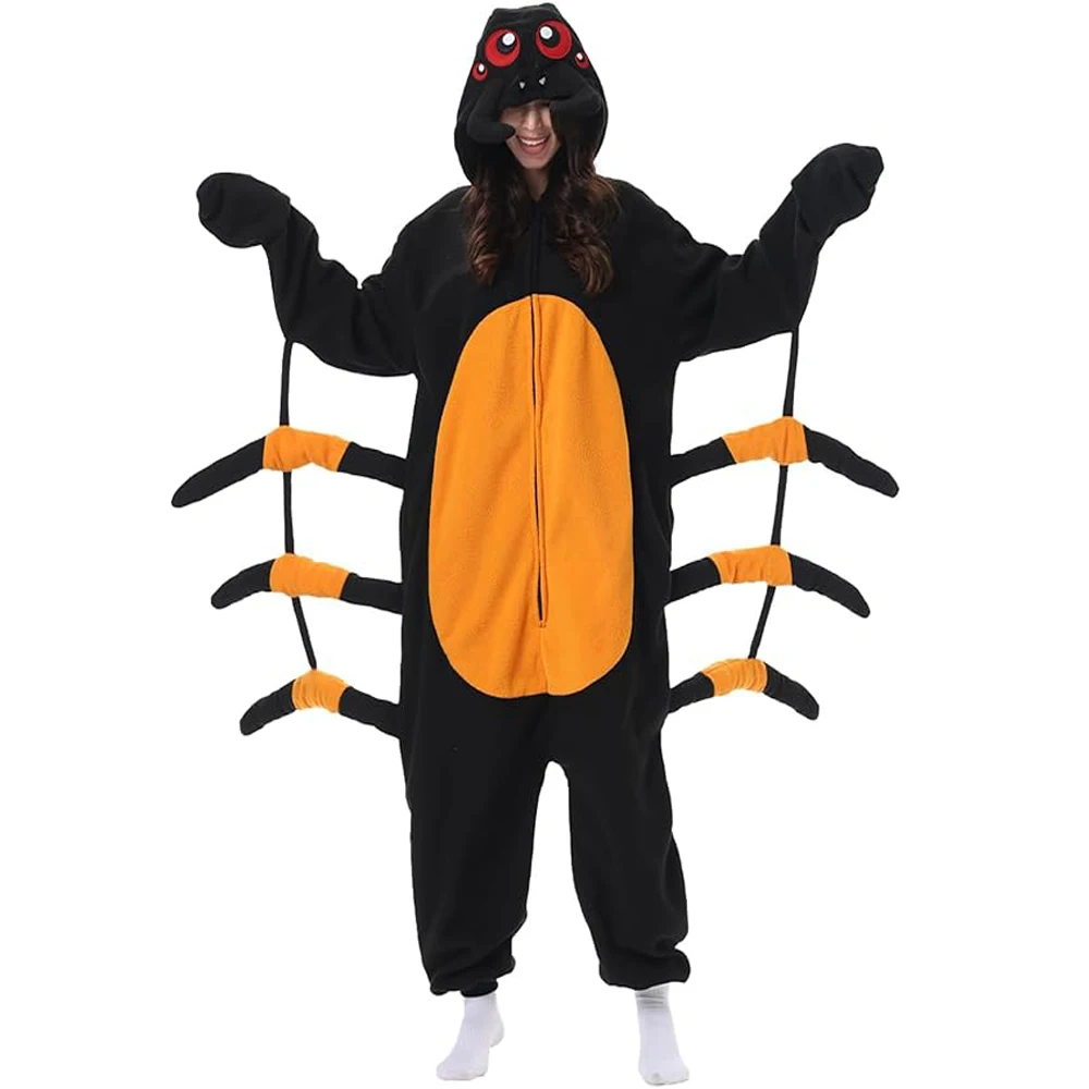 

ELEIMOS Halloween Onesie Spider For Women Men Adult Animal Kigurumis Pyjamas Cartoon Pajama Homewear Cosplay Costume