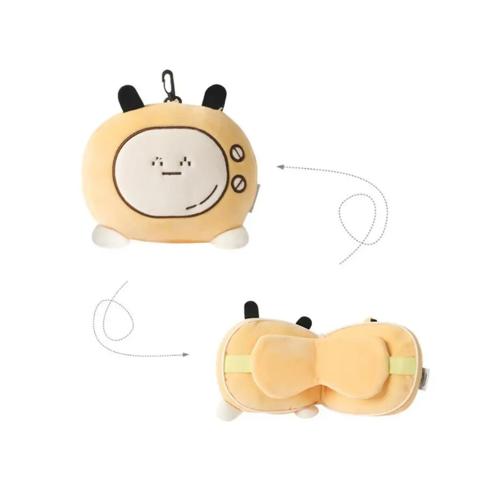 

Прочная кавайная мультяшная подушка для маски для глаз, складная мягкая 2 в 1, крючок для хранения маски для глаз, портативная складная подушка для путешествий, путешествия