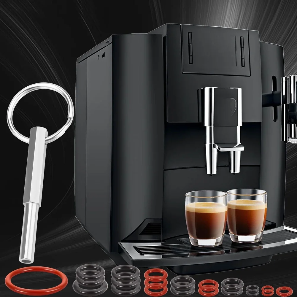 86PCS Coffee Machine Silicone Seal O-Ring Kit with Oval Head Wrench for Capresso and Compatible Espresso Machines