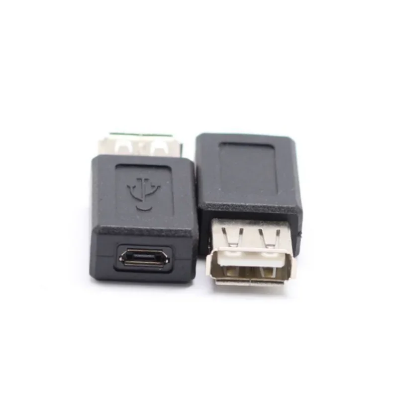 1-3pcs New Black USB 2.0 Type A Female To Micro USB B Female Adapter Plug Converter Usb 2.0 To Micro Usb Connector