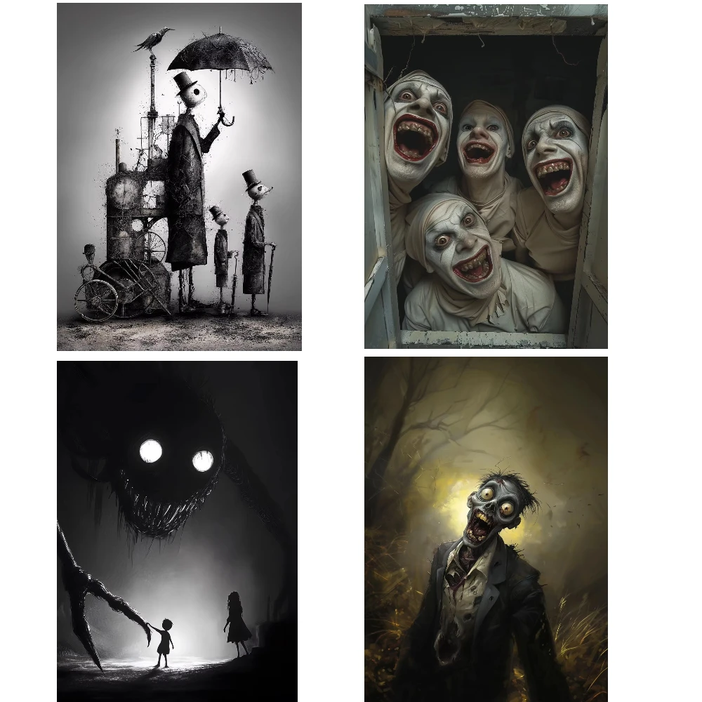 

500/1000/1200/2000PCS Jigsaw Puzzles Scary Zombies Family Activity Games for Gameroom Bedroom Home Decor Gift