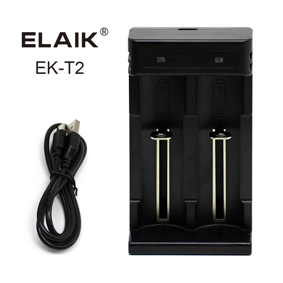 The new EK-F4 T2 charger LCD Universal Smart charger test capacity is 26650 18650 14500 21700 18500 AA AAA and other 4 slots