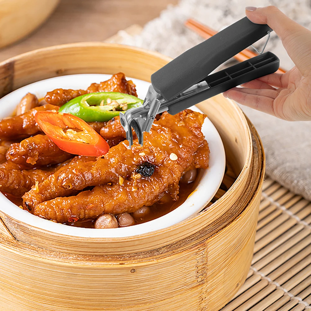 

4pcs Anti-Scald Plate Clip Stainless Steel Bowl Clipper Outdoor Tableware Gripper Hot Pan Holder Kitchen Dish Lifter Non-Slip