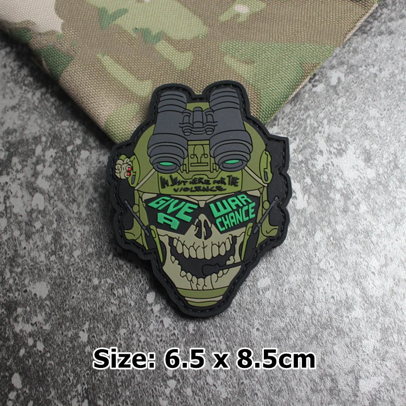 Parche PVC esqueleto táctico militar – Adhesivo para chaqueta o mochila - imagen 3