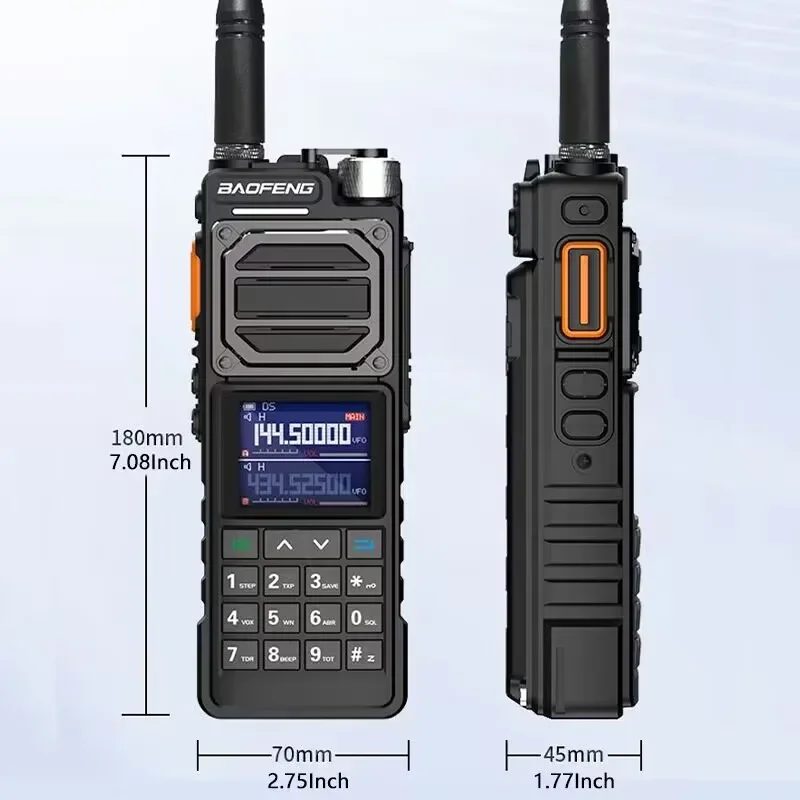 Baofeng-walkie-talkie táctico UV-25M, Radio militar bidireccional de alta capacidad, tipo USB C, 220-260mhz, FM, AM, NOAA, BF-X5, 50KM, UV-25 Pro