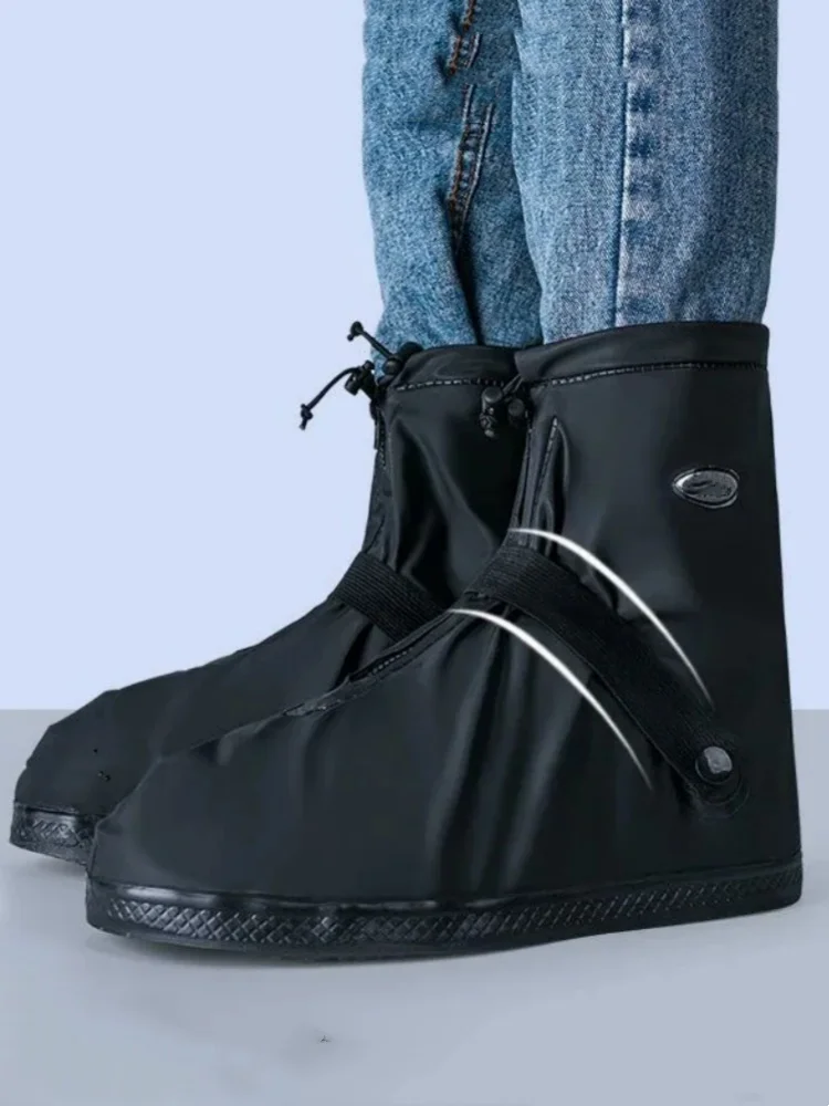 AliExpress Summer Rainproof Anti-Slip Reusable Black Boots Shoes Pants Cover Legs Protection Cycling Hiking Waterproof Rain Snow Boot Cover