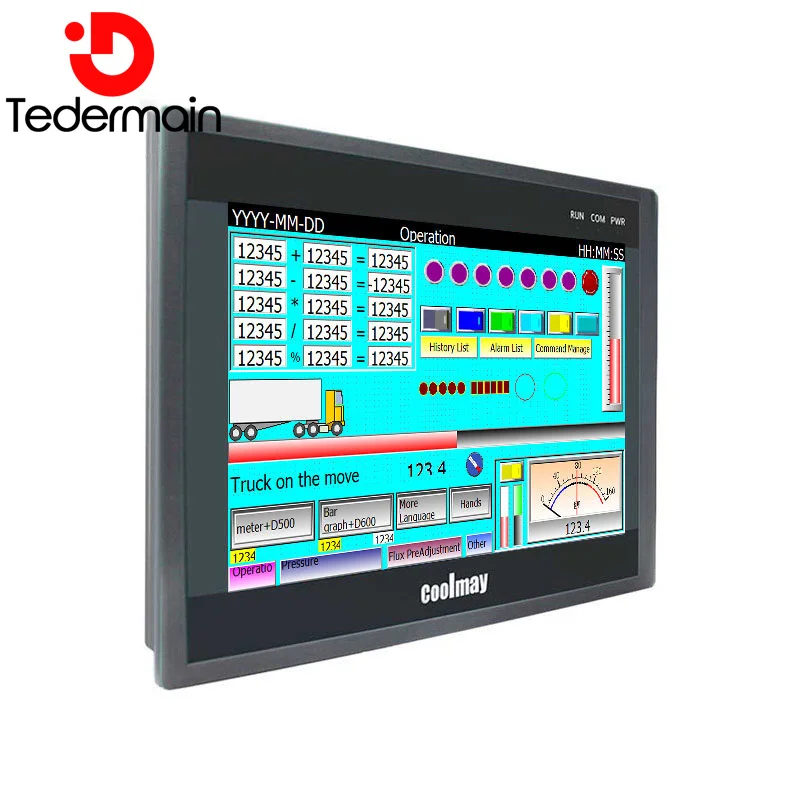 Coolmay 10.1 Inch HMI PLC Touch Screen QM3G-100FH Digital Programmable Logic Controller All-in-one machine 30 relay outputs