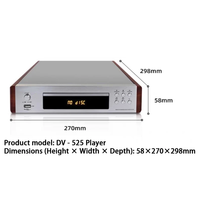 Nieuwe DVD/CD-speler Retro EVD VCD CD Audio- en videospeler 5.1-kanaals audio- en videoapparatuur voor thuis Ondersteunt HDMI-transmissie