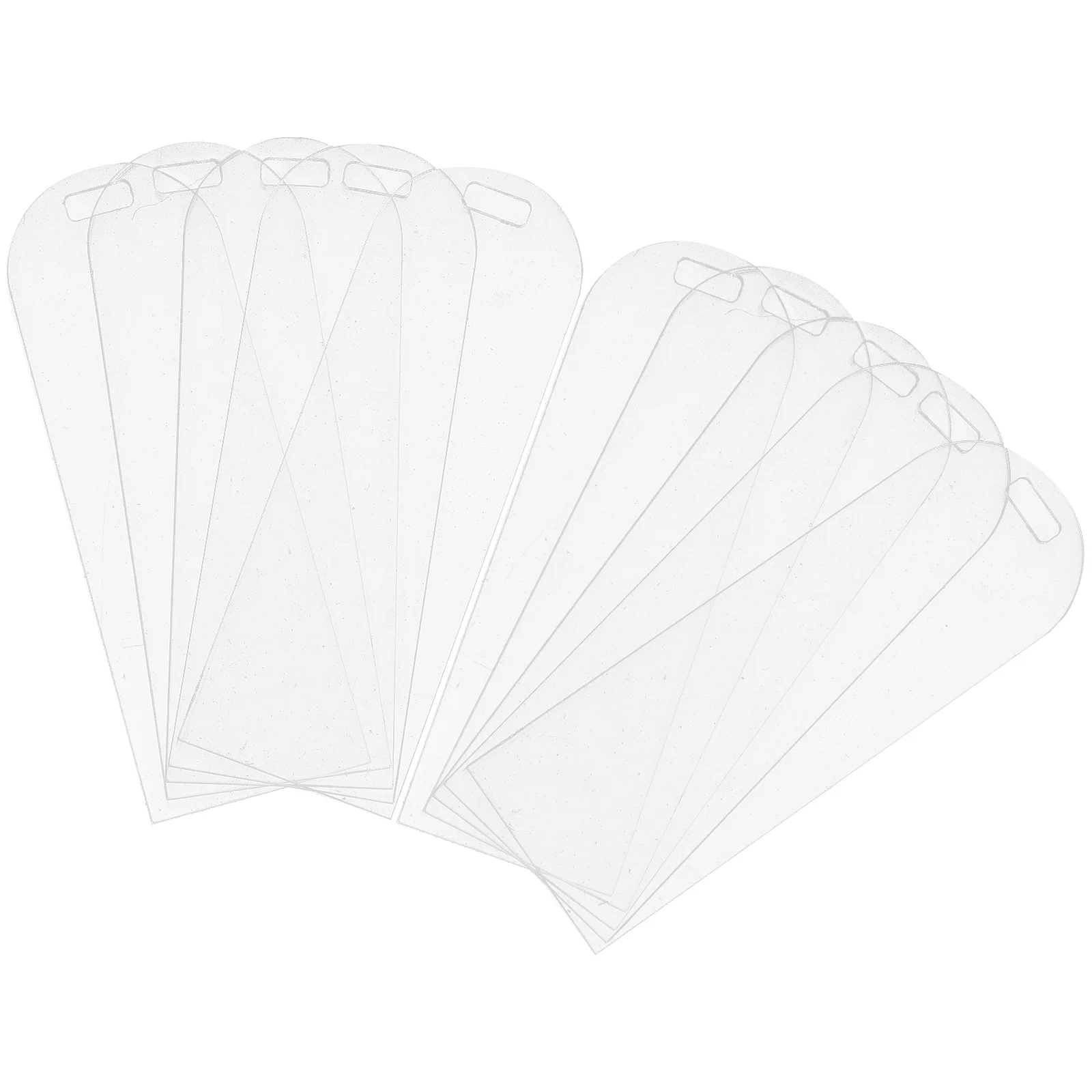 10pcs 투명 아크릴 책갈피 빈 DIY 클리어 북마크 빈 사용자 정의 쓰기 그리기 어린이를위한 라벨 교수형