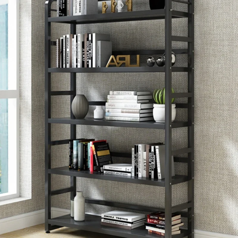 Shelf Floor Multi-layer Bookcases Storage Shelf Living Room Storage Modern Simple Shelf Iron Simple Bookcase Home Furniture WKBS