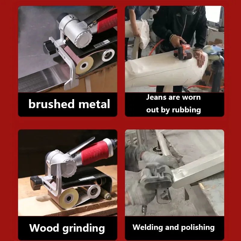Pneumatic Sander Machine Air Sander 60x260 DIY Polishing Grinding Machine for Grinding Polishing Pneumatic Tools Mini Belt Sande - view 3