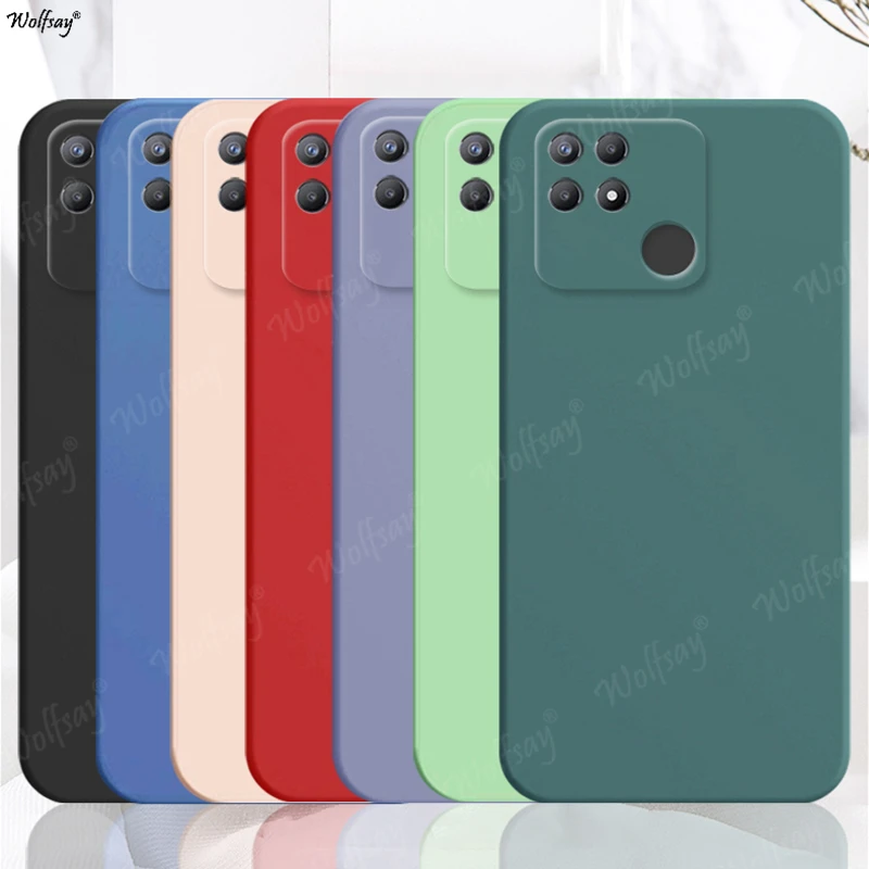 For Realme Narzo 50A Case Liquid Silicone Plain Rubber Protector Case For Realme Narzo 50A Cover For Narzo 50 A 50i 30 30A Case