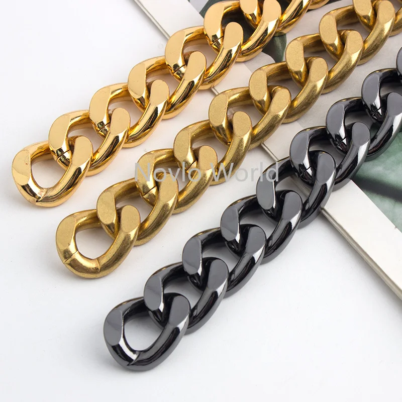 1-5 meters 22mm 6 colors K gold Light weight chain Straps for bags long shoulder strap chain