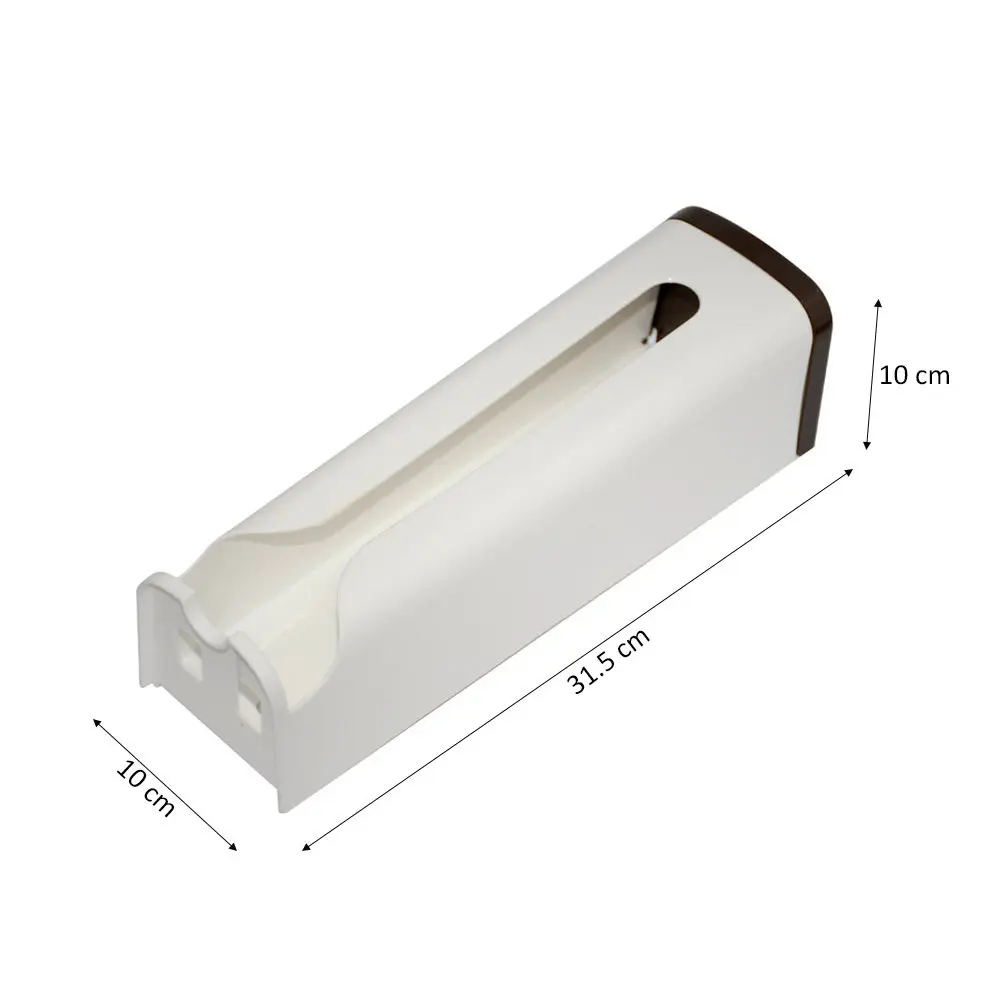 Wall-Mounted Trash Bag Storage Box Plastic Organizer Holder for Kitchen Bathroom Large Capacity Bag Dispenser Saver Holder