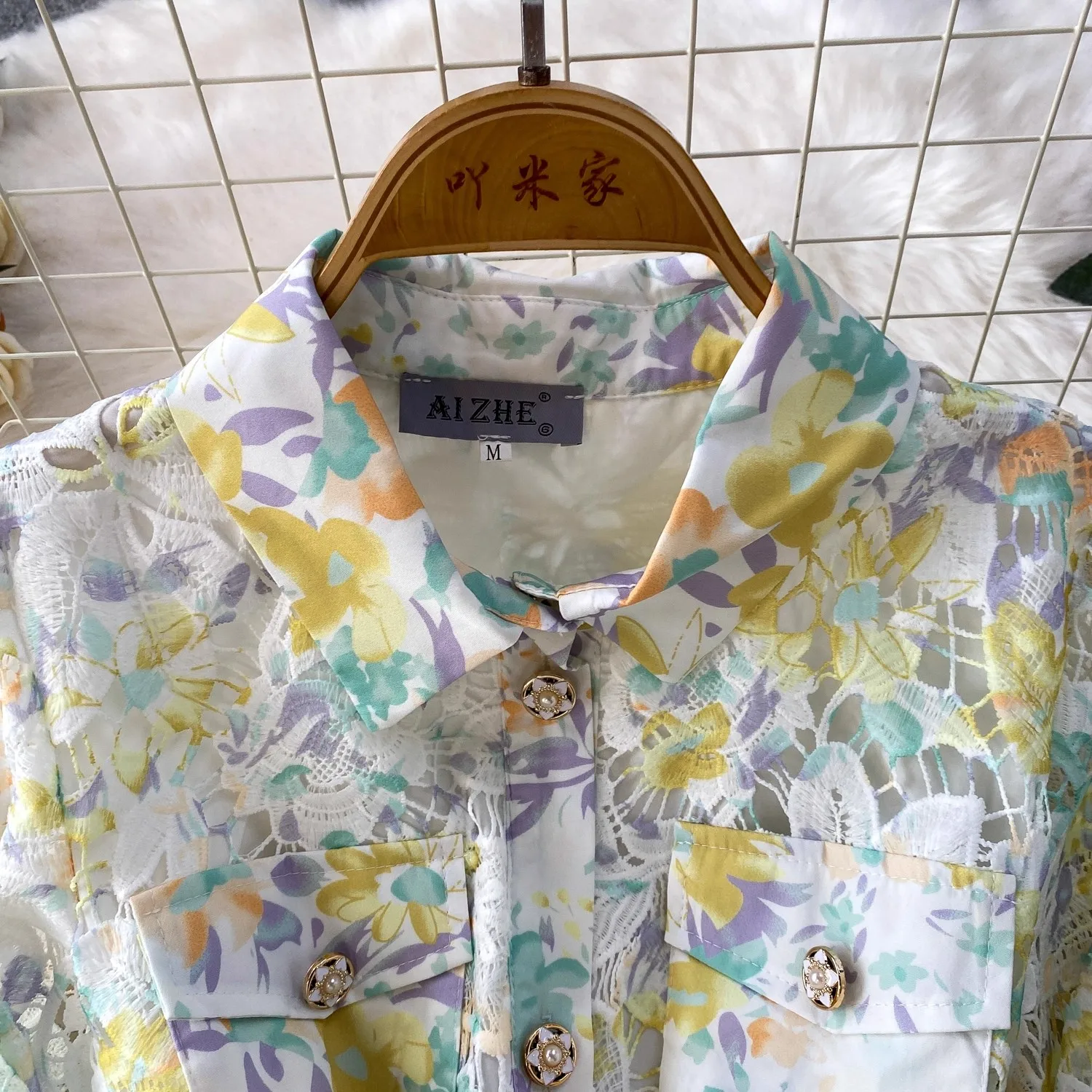 Robe de soirée de luxe brodée pour femmes, printemps-automne, Crochet, dentelle ajourée, mi-longue, chemise, boutons perlés, robes de bal