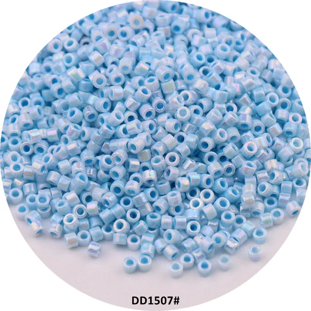 Perles de verre 1000 DB, 11/0x1.3mm, 1.6 pièces, macaron crème AB, perles de rocaille uniformes pour bricolage, bijoux de direction
