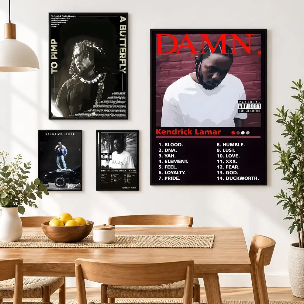 Kendrick Lamar Poster Waterproof HD Modern Peel And Stick Wall Decor Living Room Dorm Garage