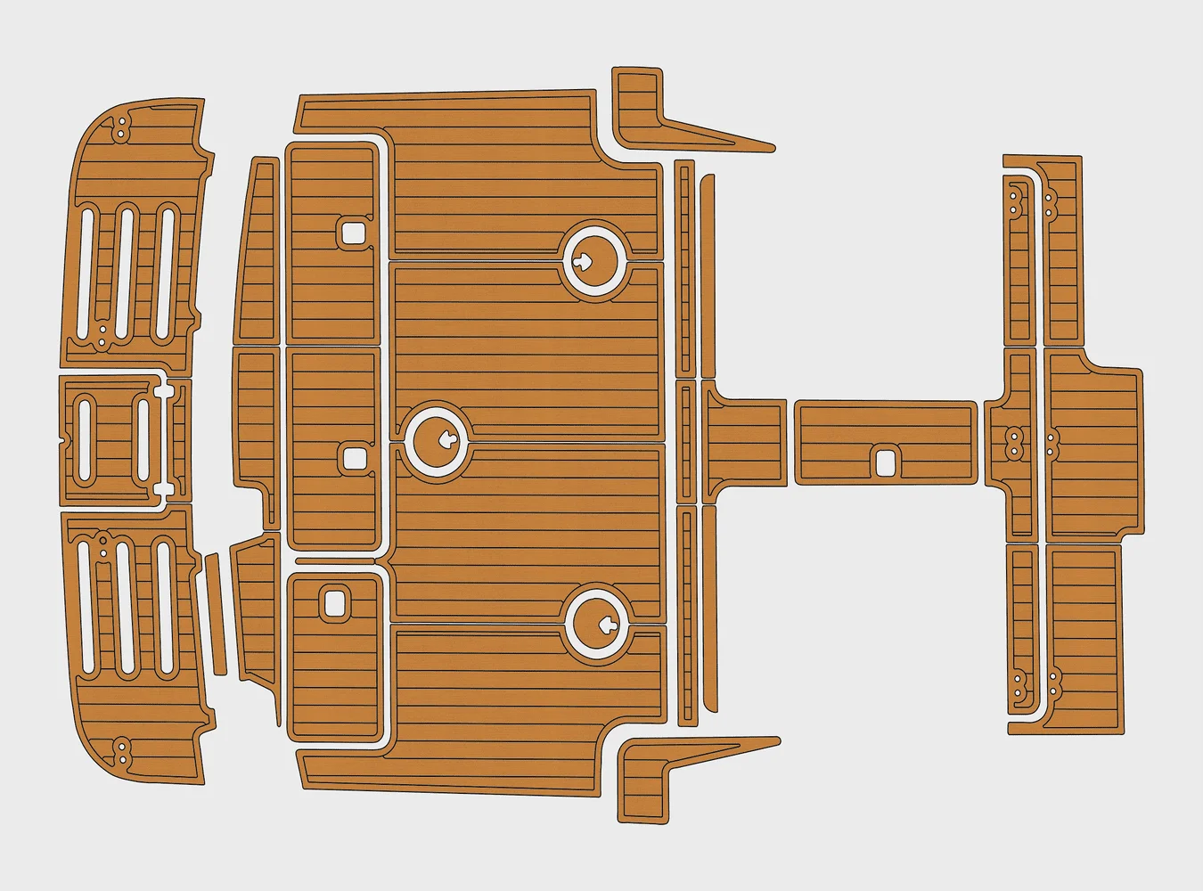 

2004-2006 Тиара 29 Открытая Классическая 1/4 "6 мм Пена EVA Нескользящая ПВХ Тиковая настил морской коврик Adriek аква ковер Морской пол