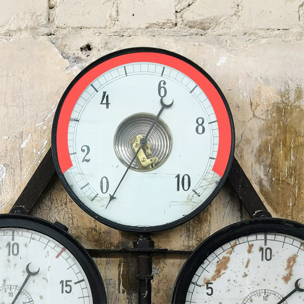 

Наклейка манометра 10 см, красная светоотражающая водонепроницаемая клейкая идентификационная этикетка для индикатора давления воздуха