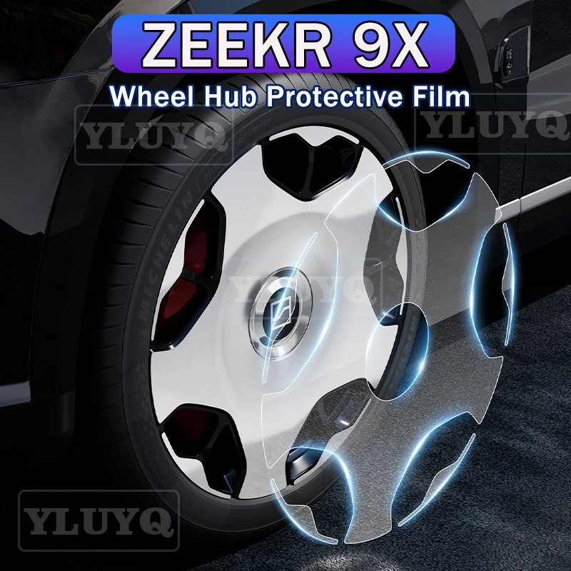 

For 2026 ZEEKR 9X Wheel Hub Protective Film Tire Protective TPU Transparent Paint Protection Film Scratch-Resistant Accessories