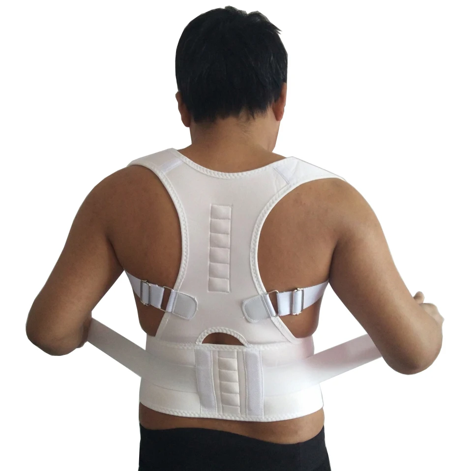 Adjustable Magnets Back Support Posture Corrector Women Men\'s Medical Corset Back Therapy Posture Brace Back Support Belt B002