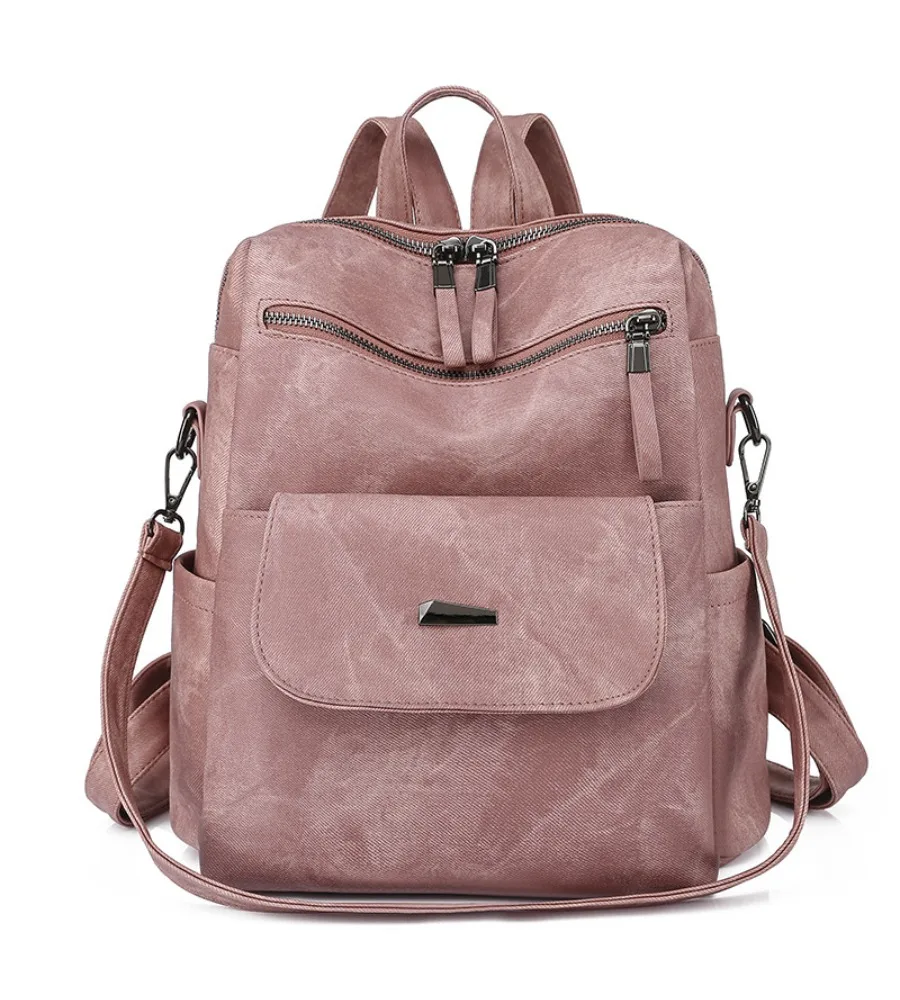 Soft korean style backpack crafted with durable PU material perfect for adding a touch of vintage charm to daily outfits