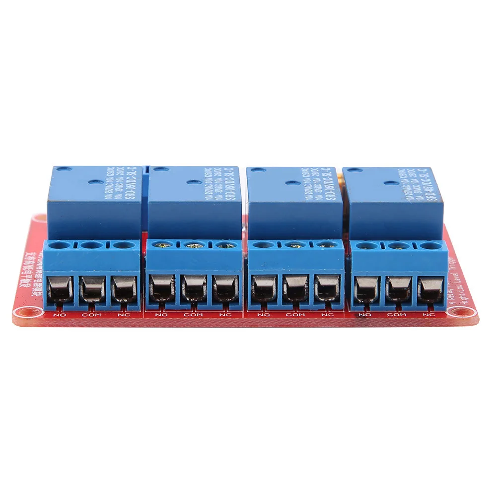 Carte de Module de relais optocoupleur à 4 canaux, déclencheur haut et bas 12V, Module de déclenchement haut et bas, Module de relais, contacteur modulaire 220V