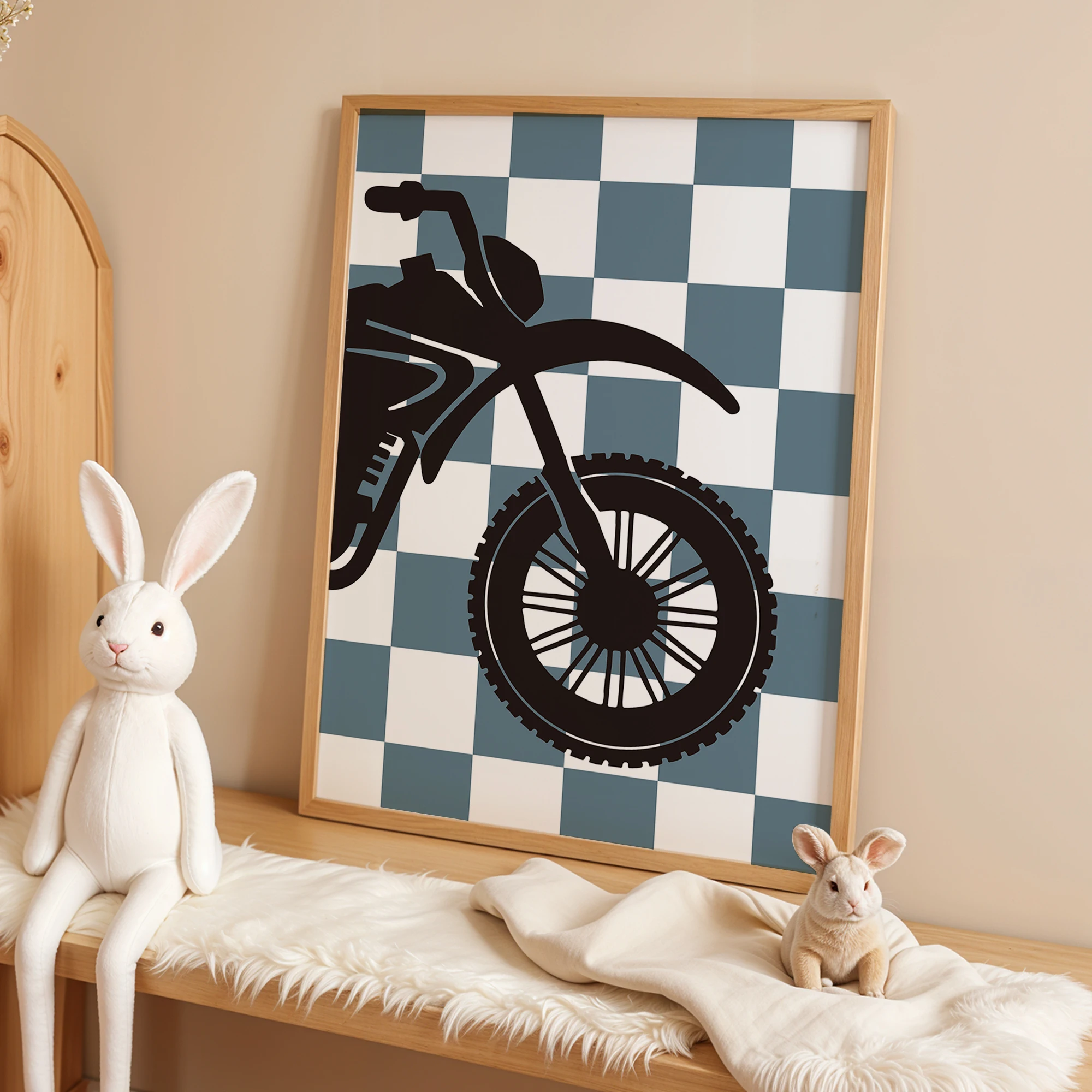 3 pezzi personalizzati nome personalizzato cartone animato bambino moto wall art stampa immagine tela poster pittura per soggiorno decorazioni per la casa