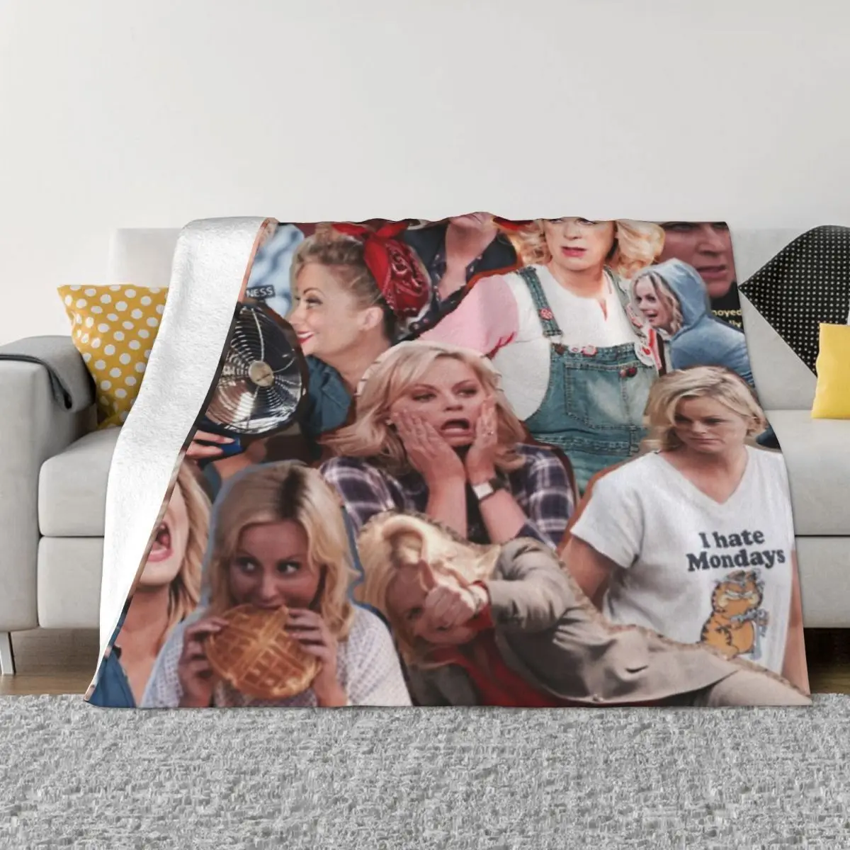 

Leslie Knope - Parks And Recreation Anime Knee Blanket Throw Blanket Custom Blanket Personalized Throw Blanket