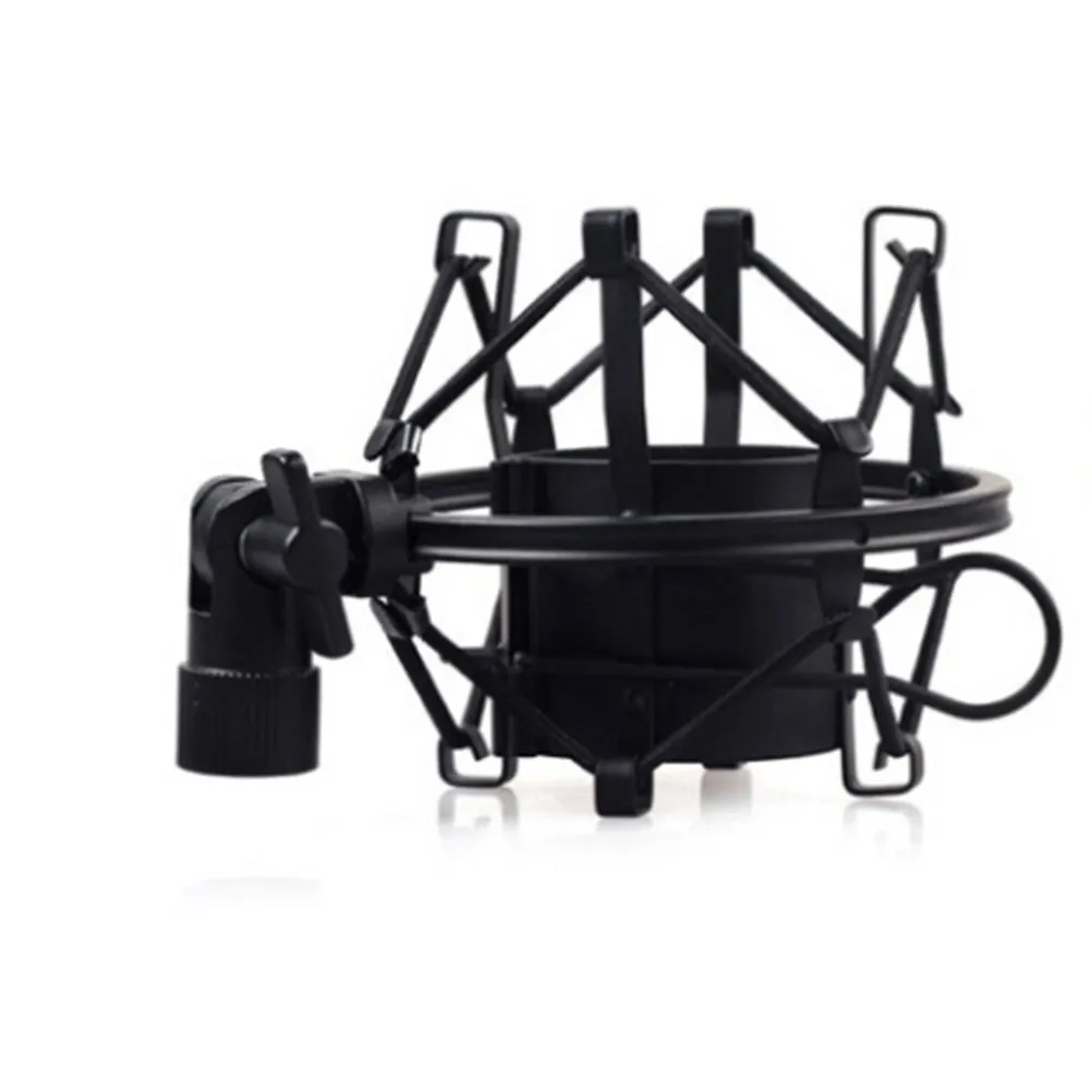 Black Universal Metal Mic Mount Holder Condenser Microphone Shockproof Vibration Isolation Mount for Voiceover