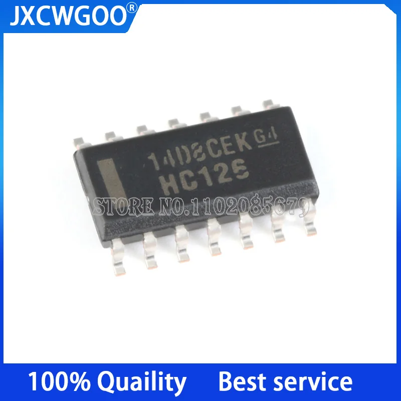 10PCS SN74HC126DR 74HC126DR marking:HC126 SOP14 Three state output four way bus buffer gate logic chip  New original