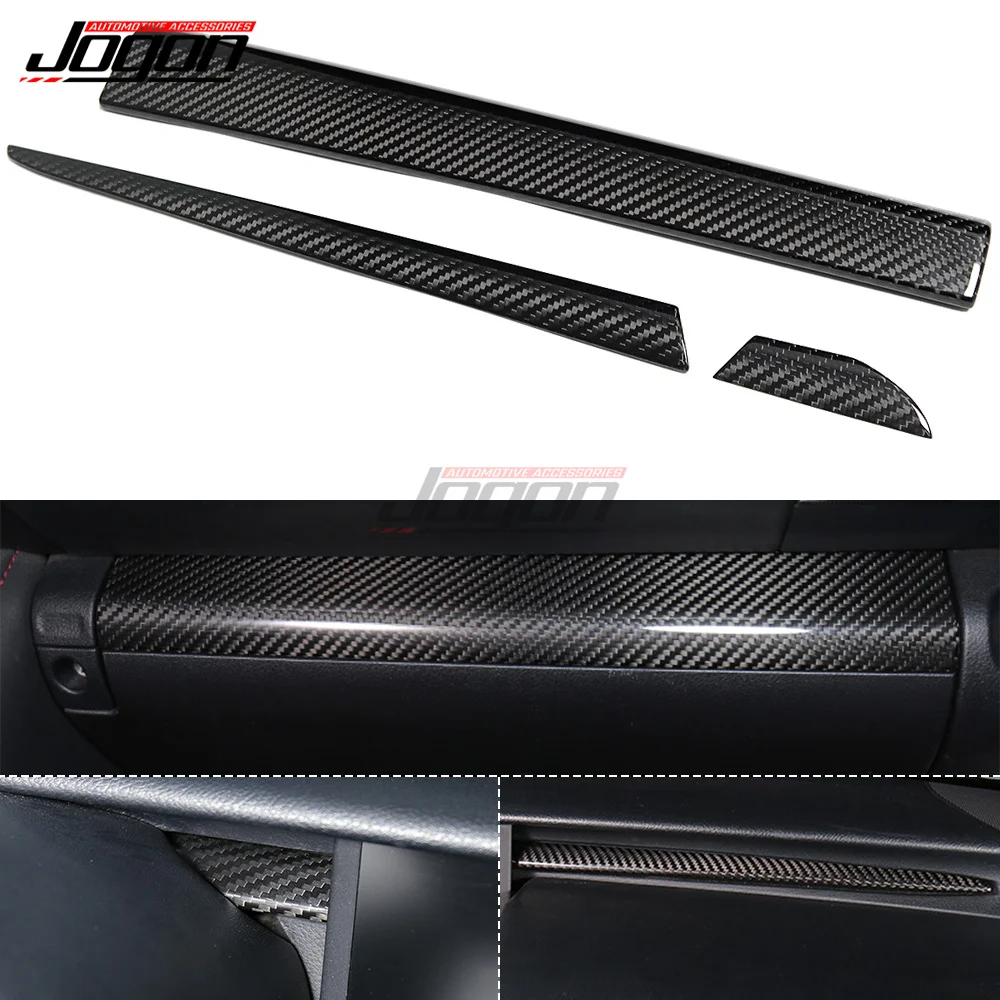 3Pcs Carbon Fiber JOGON For lexus RC RC300 IS IS250 IS300 Interior Console Dashboard Glove Box Console Dashboard Panel Trim