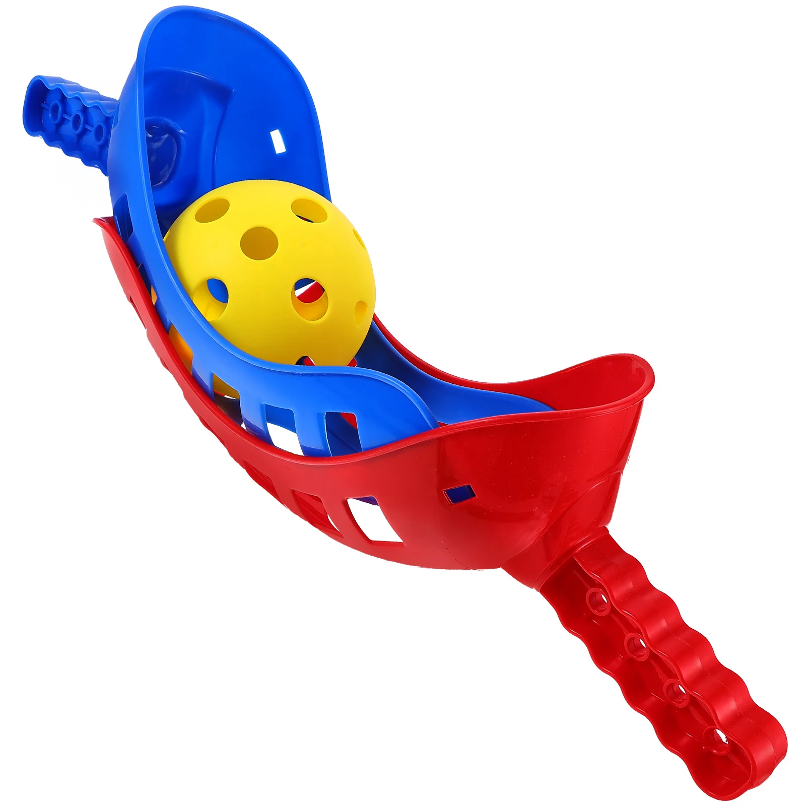 

TOYMYTOY Scoop Ball Game Scoop Toss & Catch Set Outdoor Sports Beach Game for Kids ( Blue Red Yellow)