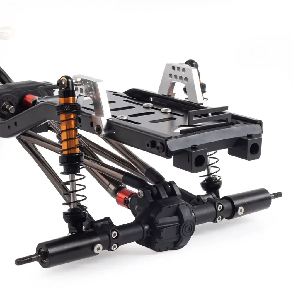 313mm Wheelbase Chassis Frame Set with 2 Speed Transmission Reversed Front Axle for 1/10 RC Crawler Axial SCX10 II 90046 EX86100