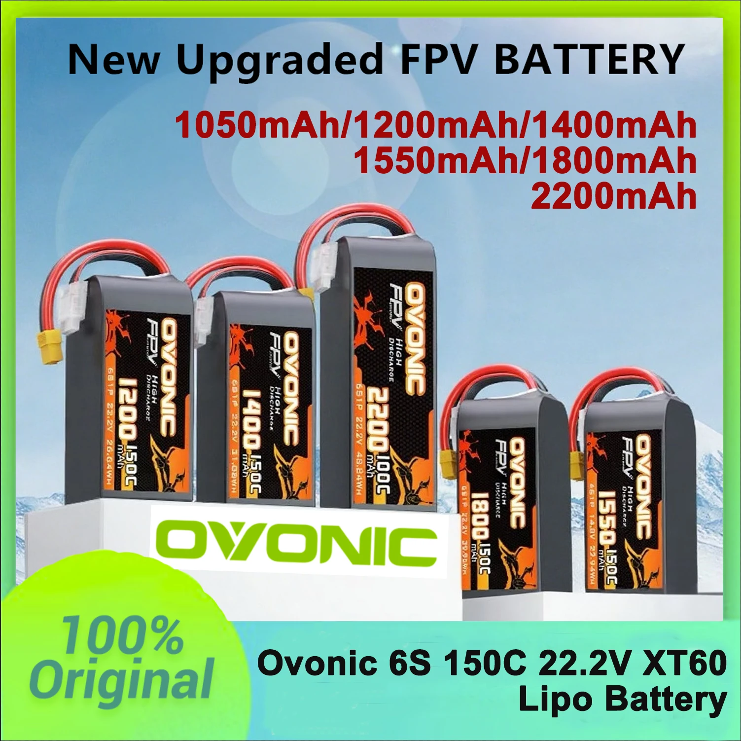 OVONIC – batterie LiPo 14.8V 850mAh 100C 4s, pour hélicoptère RC Quadcopter FPV, pièces de Drone de course avec prise XT30  44