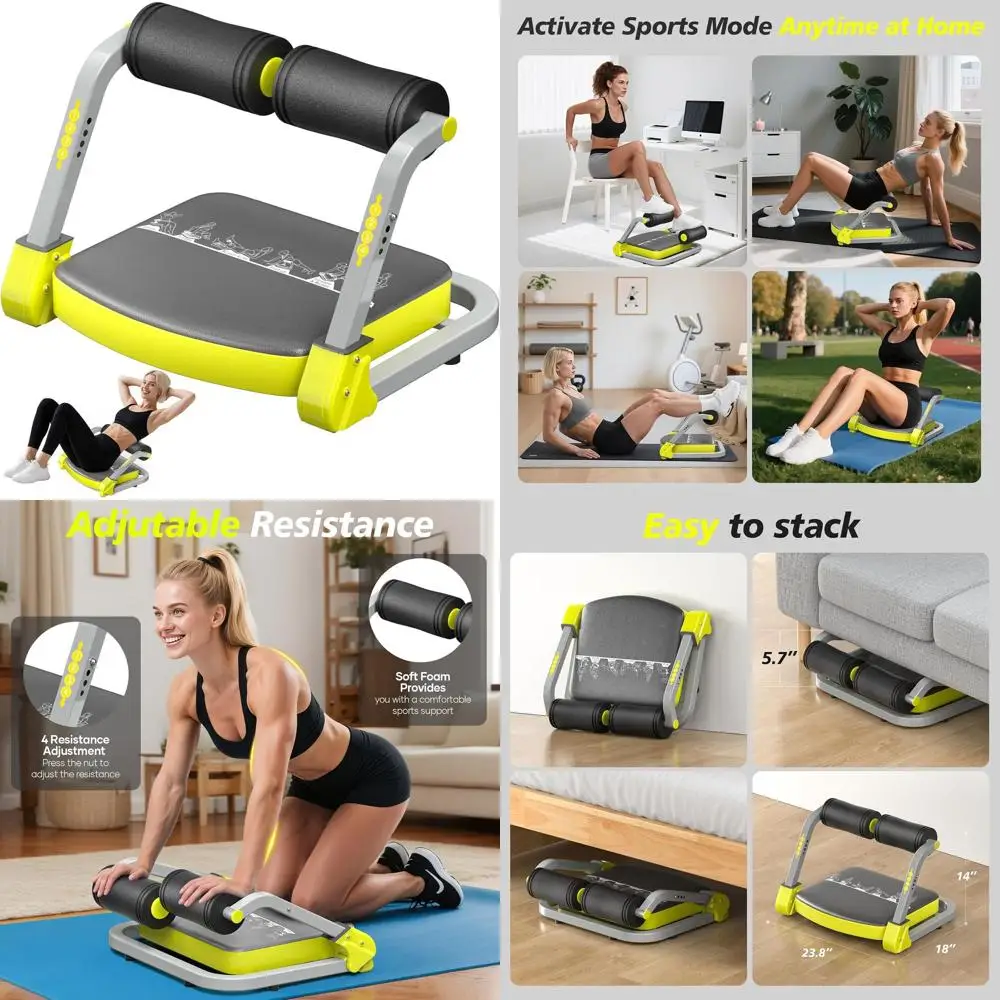 

Adjustable Home Gym for Targeted Ab Workouts: Equipment, Trainer, and Sit-Up Bench