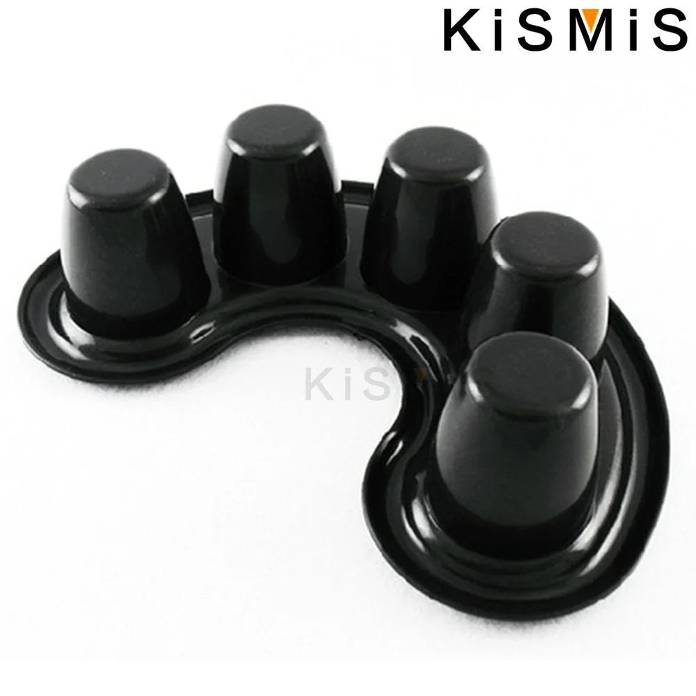 KISMIS Remove Nail Polish Soak Five Finger Soak Bowl for Nails Soak Off Gel Remover Bowl Manicure Nail Art Gel Remover Tool