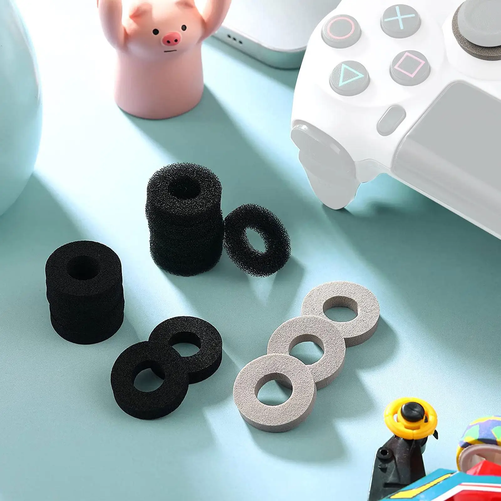 12pc suitable for PS4/PS5 PRO for XBOX handle joystick ring rubber ring perforated buffer ring enhanced hand feel