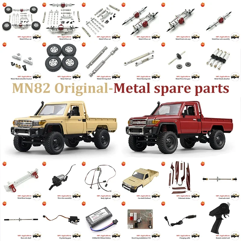 RCGOFOLLOW MN82 LC79 MN78 1/12 RC Car Parts Aluminum Alloy Front Rear Portal Axle Upgrade and Modification Vulnerable DIY Kits