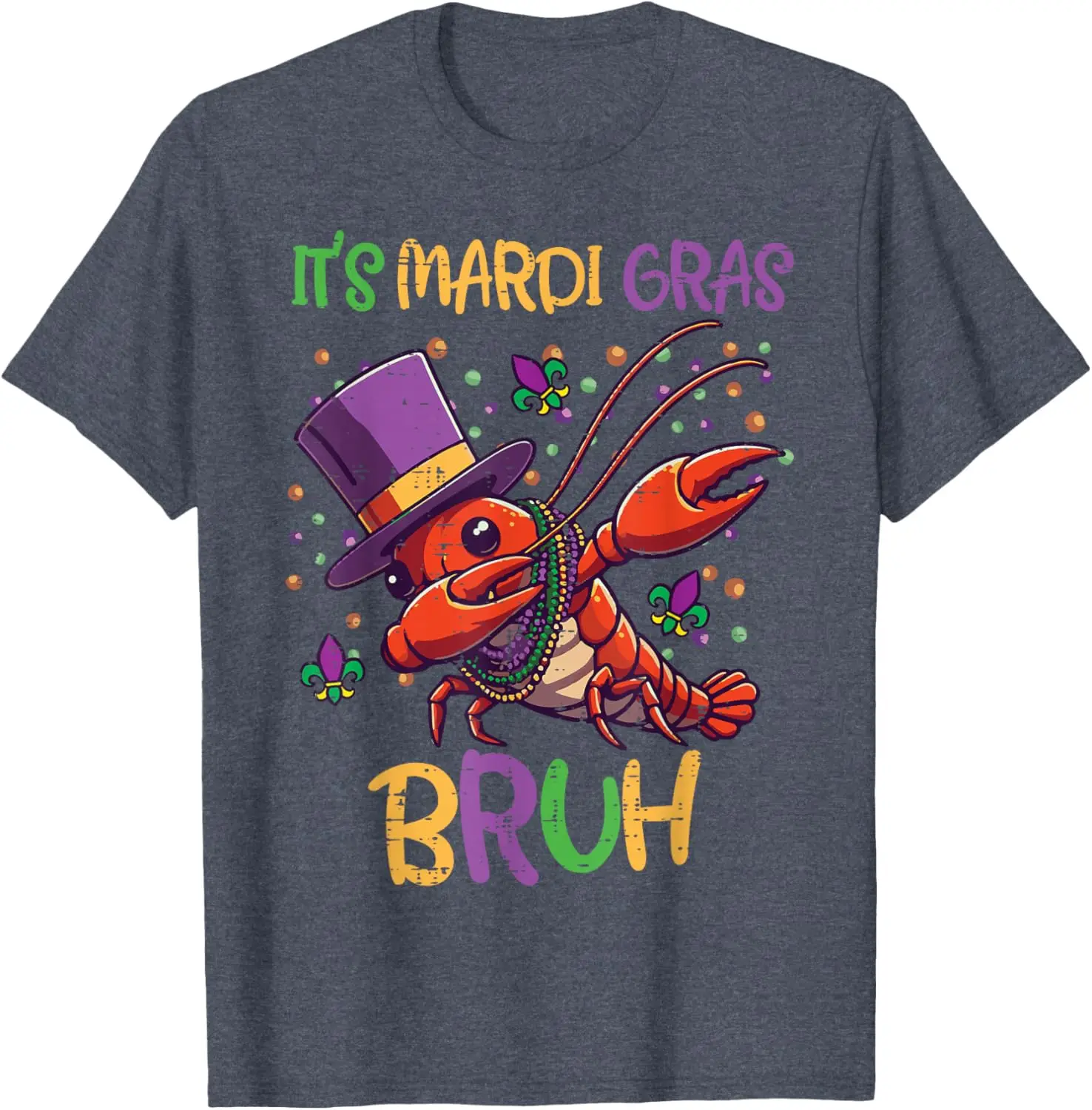 Its Mardi Gras Bruh Crayfish Dab Fat Tuesday Boys Girls Kids T-Shirt, Unisex, Fashionable Spring/Summer 2026 New Arrival
