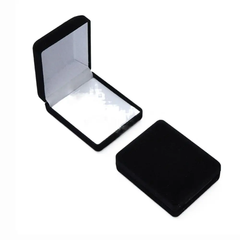 صندوق قلادة مخملي مجوهرات خاتم سوار قلادة صندوق عرض منظم مجوهرات حامل القرط حاوية تخزين المجوهرات #1