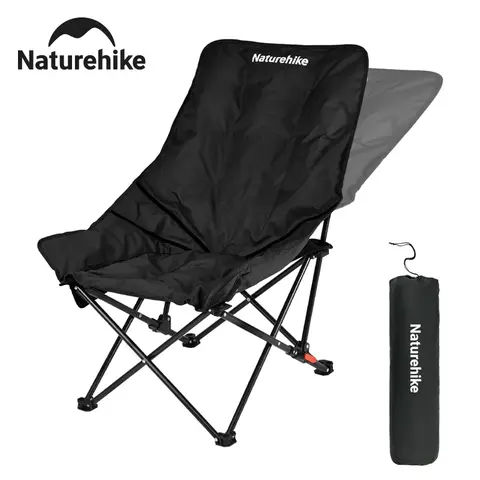 Cadeira de Camping Dobrável Naturehike Sea Star Recliner com Encosto Alto, Ajustável em 2 Posições, Portátil para Relaxar, Mobiliário de Lazer para Viagens e Piqueniques