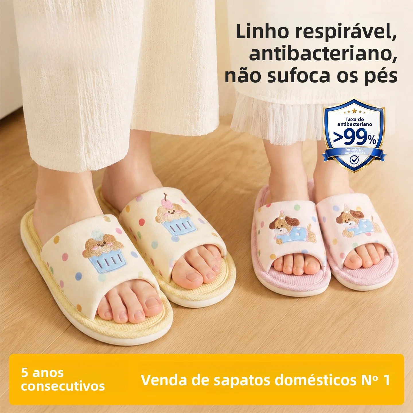 Chinelos de Linho para Crianças Lidan, Antiderrapantes e Absorventes, Chinelos de Verão para Meninos e Meninas, Confortáveis ...