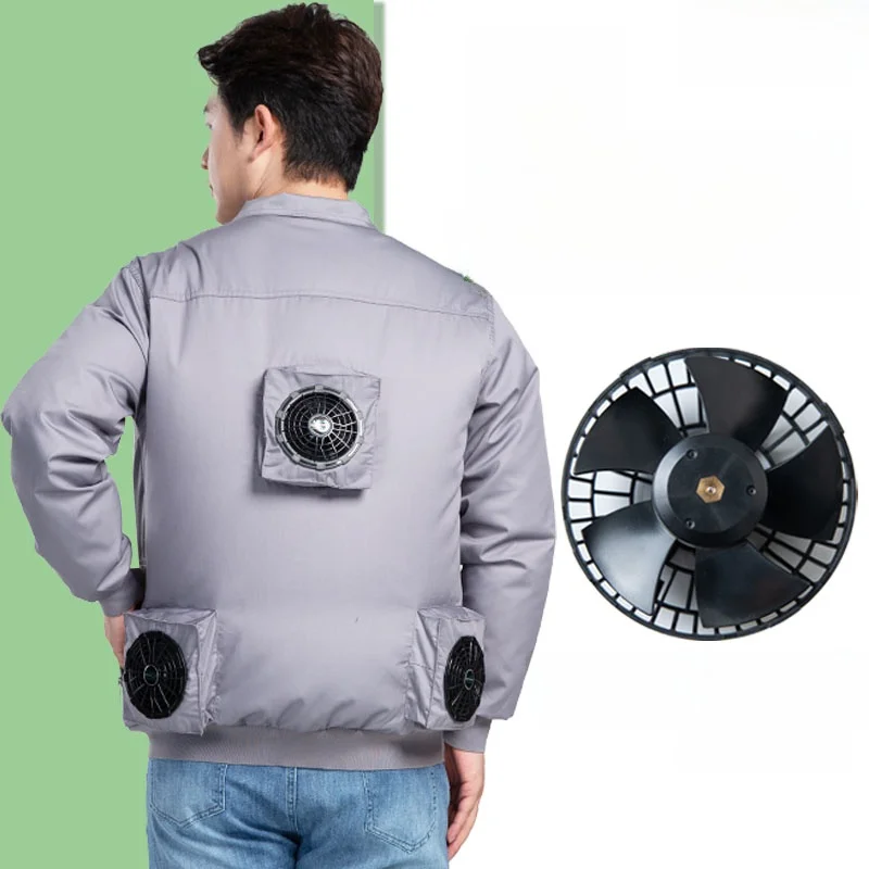 

Summer Air Conditioning Clothing with Tee Fans Men's Women's Workwear Cooling Suit for Construction Workers Fac Plant