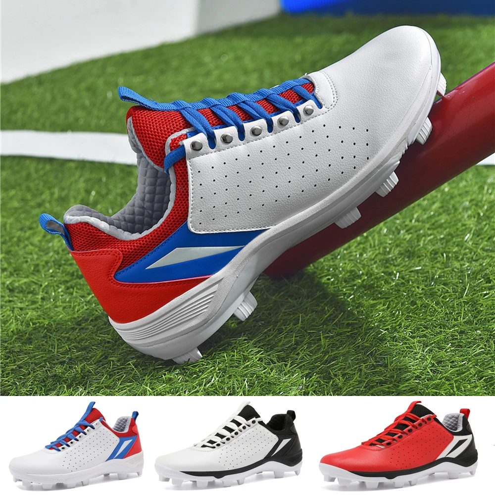 Men's Baseball Shoes Training Long Spikes Softball Shoes Non-slip Cleats And Turf Softball Sneakers Beginners Baseball Sneakers