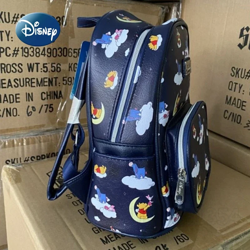 Disney mini mochila impermeável para mulheres, mochila bonito dos desenhos animados, bolsa de escola infantil, marca de luxo original, nova moda