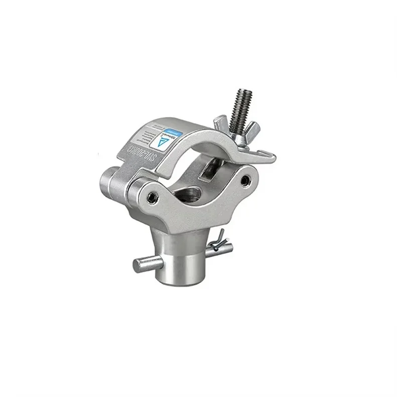 Stage Trussing JR Clamp H With Half Connector Load 200kg for Tube 32-35mm Global Truss Accessary Stage Lighting Hook Silver